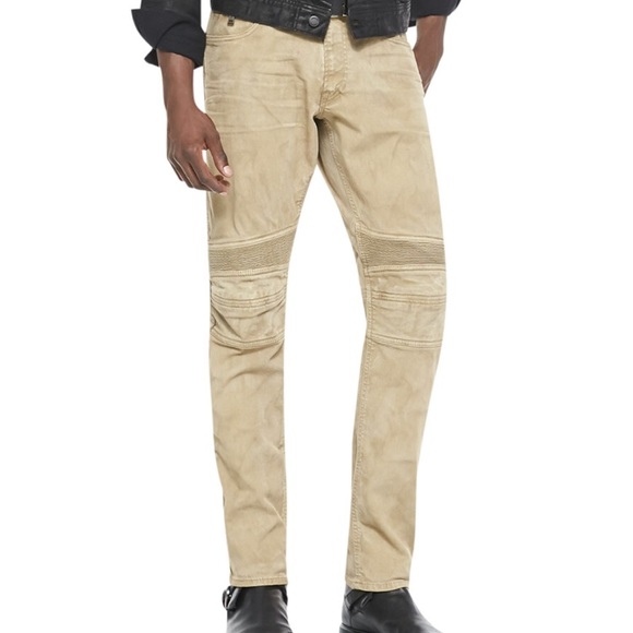 tan moto jeans